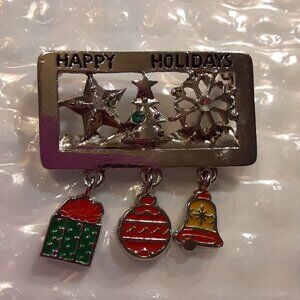 Happy Holidays Brooch
